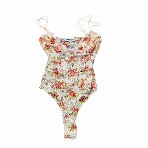 Princess Polly Floral Lace Corset Bodysuit US 0